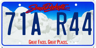 SD license plate 71AR44