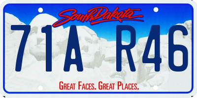 SD license plate 71AR46