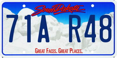 SD license plate 71AR48