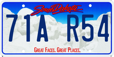 SD license plate 71AR54
