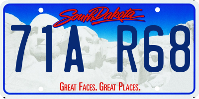 SD license plate 71AR68