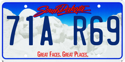 SD license plate 71AR69