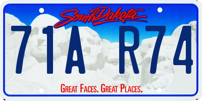 SD license plate 71AR74