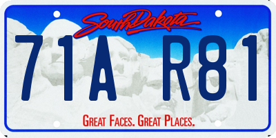 SD license plate 71AR81