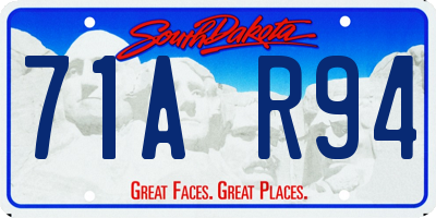 SD license plate 71AR94