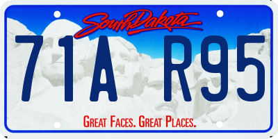 SD license plate 71AR95