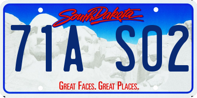 SD license plate 71AS02