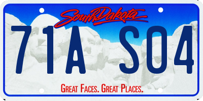 SD license plate 71AS04