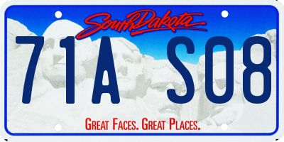 SD license plate 71AS08