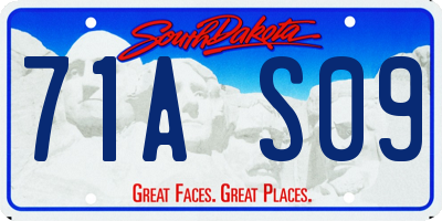 SD license plate 71AS09