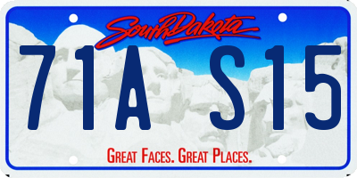 SD license plate 71AS15