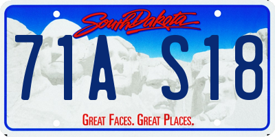 SD license plate 71AS18