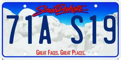 SD license plate 71AS19