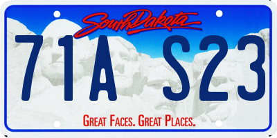 SD license plate 71AS23