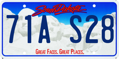 SD license plate 71AS28