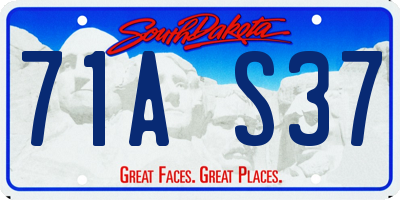 SD license plate 71AS37