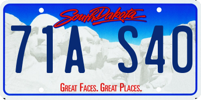 SD license plate 71AS40