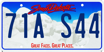 SD license plate 71AS44