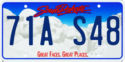 SD license plate 71AS48