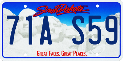 SD license plate 71AS59