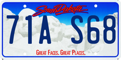 SD license plate 71AS68