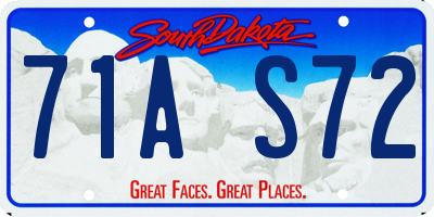 SD license plate 71AS72
