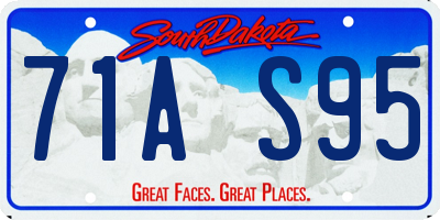 SD license plate 71AS95