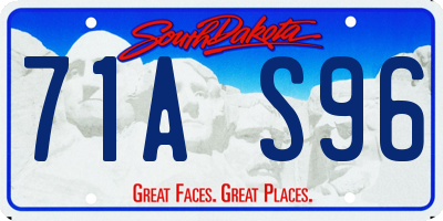 SD license plate 71AS96