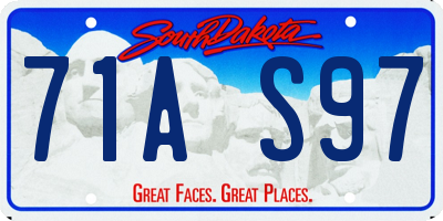 SD license plate 71AS97