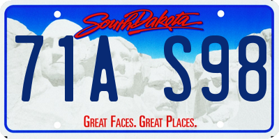 SD license plate 71AS98