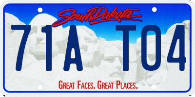 SD license plate 71AT04
