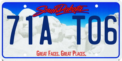 SD license plate 71AT06