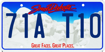 SD license plate 71AT10