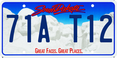 SD license plate 71AT12