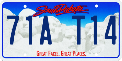 SD license plate 71AT14