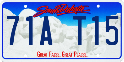 SD license plate 71AT15