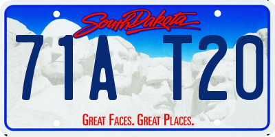 SD license plate 71AT20