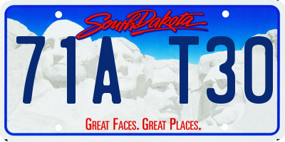 SD license plate 71AT30
