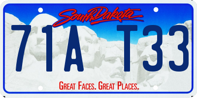 SD license plate 71AT33