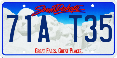 SD license plate 71AT35