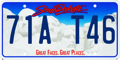 SD license plate 71AT46