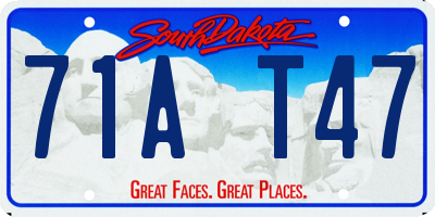 SD license plate 71AT47