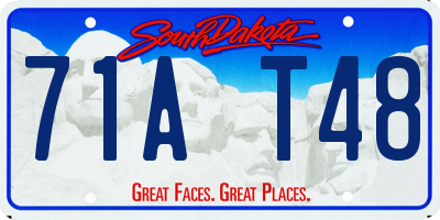 SD license plate 71AT48