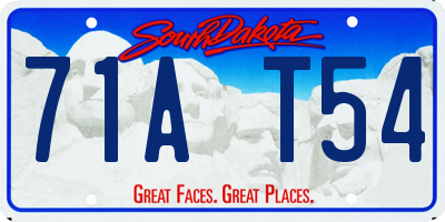 SD license plate 71AT54
