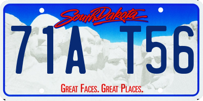 SD license plate 71AT56