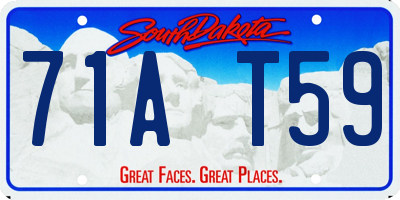SD license plate 71AT59