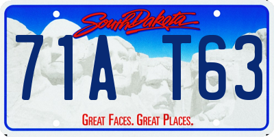 SD license plate 71AT63