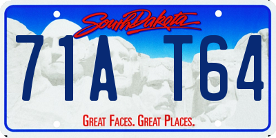SD license plate 71AT64