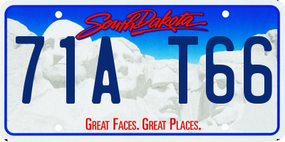 SD license plate 71AT66