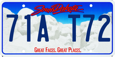 SD license plate 71AT72